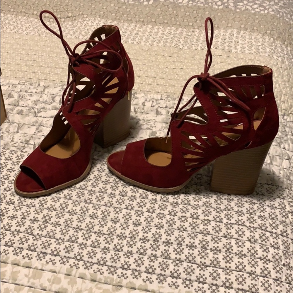 Charlotte Russe Burgundy Heels